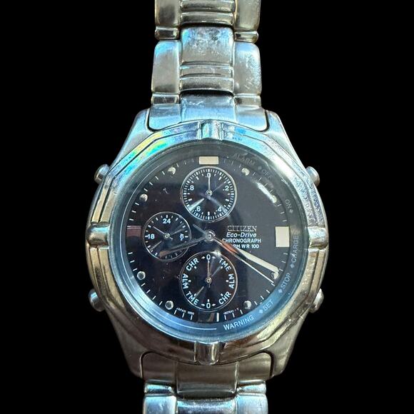 Citizen Eco-Drive Chronograph Men\'s Watch 0850-H1169 Black Dial Stainless Steel main image 5